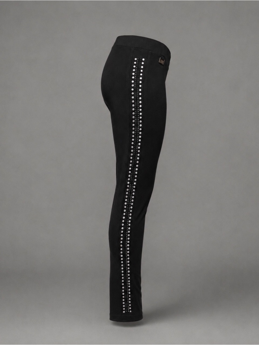 Lisette L Kathryn Ankle Pants Women 6 Black Studded Pull On Slim Leg 2400